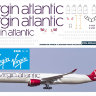 Лазерная декаль на Airbus A350-1000 масштаб 1/144- Virgin Atlantic