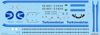 Лазерная декаль для Boeing 717 1/144 Turkmenistan 