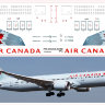 789 Лазерная декаль на Boeing 787900 Air Canada 1/144