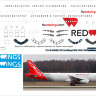 Лазерная декаль на Airbus A-321 АК RED WINGS new 2019 1/144