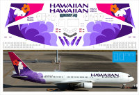 Laser decal for Boeing 767-300 Hawaian 1/144