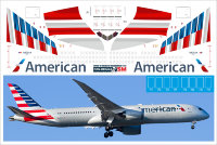 Лазерная декаль на Boeing 787-900 American New 1/144