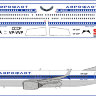 Декаль на Boeing 737-800 Аэрофлот Классика 1/144 для "Zvezda"