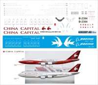 Laser decal for Boeing 747-800 CHINA CAPITAL 1/144