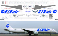 321 Лазерная декаль на А321 АК UTair 1/144 321-02