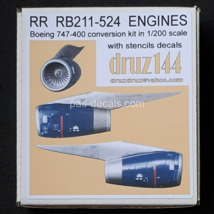 Конверсионный набор Rolls-Royce RB211-524 двигатели для Боинг 747-400 в масштабе 1/200