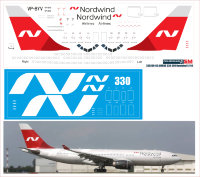 Декаль на модель Airbus A330-200 Nordwind 1/144