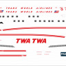 Лазерная декаль на Lockheed L-1049 1/144 TWA