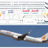 Лазерная декаль Boeing 737-800 (Zvezda) 1/144 Sundor