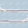 Декаль на модель самолета Ил-62М масштаб 1/144 (silk) AWD144-09