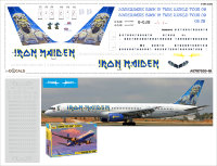 Laser decal for Boeing 757-200 Zvezda kit 1/144 Iron Maiden G-OJIB 