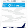 Декаль на Boeing 787-9 1/144 Lufhansa 100 для Звезда