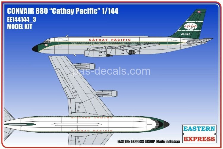 Сборная Модель самолета Convair 880 масштаб 1/144 (пластик) Cathay pacific